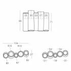 Vazo e ndritshme dekorative Slide Bamboo me dizajn modern prodhuar ne Itali Viadurini