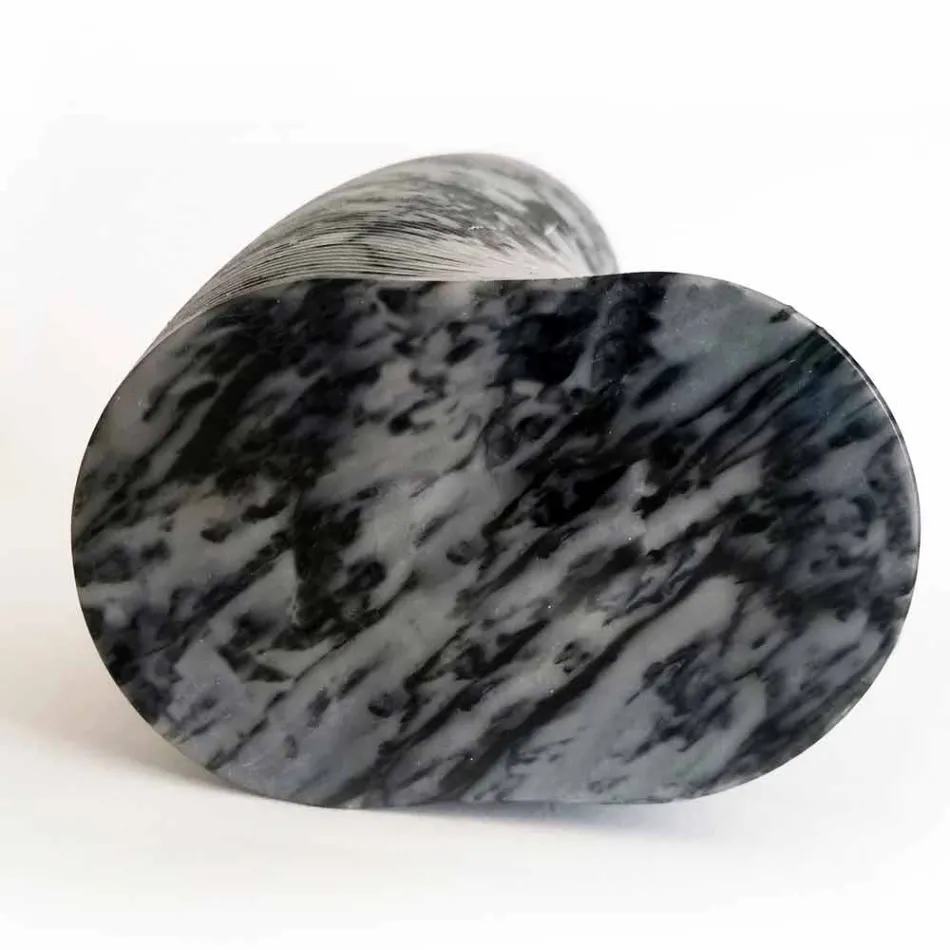 Vazo Moderne Dekorative në Mermer Bardiglio Fiorito Prodhuar në Itali - Dido Viadurini