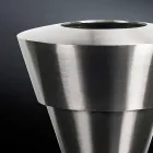 Vazo dekorative shtëpie në çelik saten prodhuar në Itali - Gardeno Viadurini