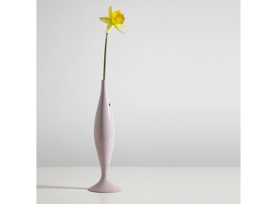 Vazo lulesh dekorative të bëra me dorë në qeramikë të prodhuar në Itali - Dina Viadurini