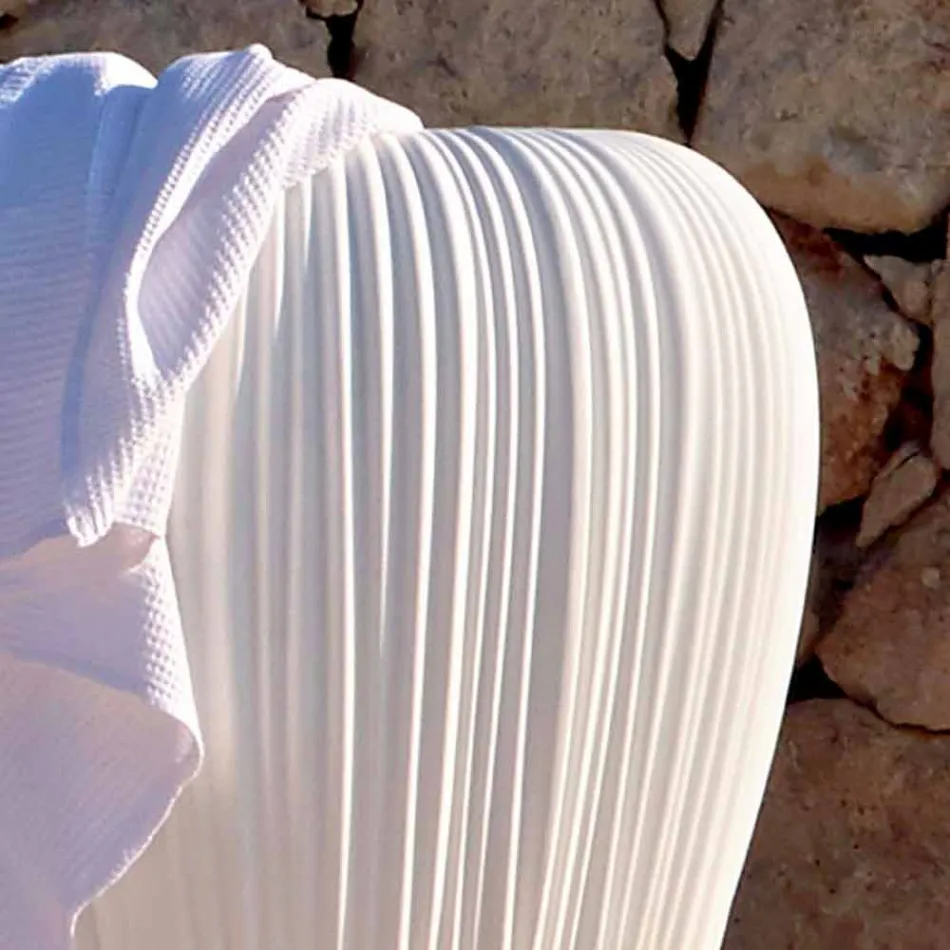 Vazo për Dekorime të Brendshme ose të Jashtme në Polietileni 2 Copë - Lëkura nga Myyour Viadurini