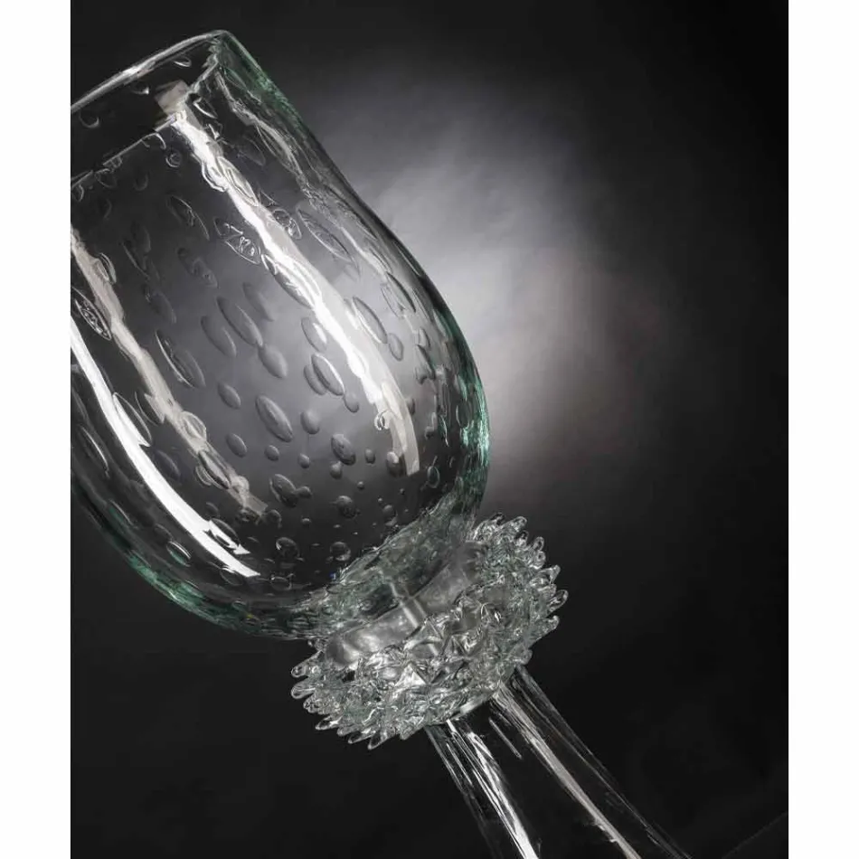 Vazo elegante e brendshme në xham me lulëzim Murano prodhuar në Itali - Koperniku Viadurini