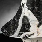 Vazo elegante e brendshme me mermer te bardhe dhe te zi prodhuar ne Itali - Origjinale Viadurini