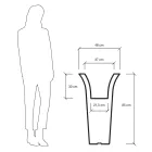 Mbjellëse e rrumbullakët e kopshtit në polietileni Prodhuar në Itali - Tremont Viadurini