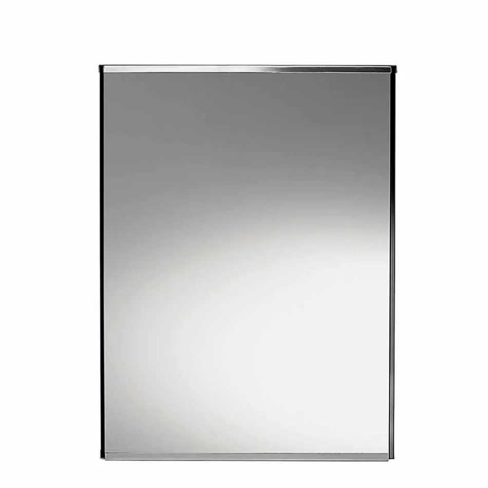 Vazo dhe strukturë e pavarur me pasqyrë gjeometrike në dru dhe çelik - Ghenna Viadurini