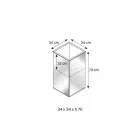 Vazo dhe strukturë e pavarur me pasqyrë gjeometrike në dru dhe çelik - Ghenna Viadurini