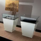 Vazo e pavarur në xham dhe panele të këmbyeshëm 3 Dimensionet - Ghenna Viadurini