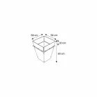 Vazo e pavarur në xham dhe panele të këmbyeshëm 3 Dimensionet - Ghenna Viadurini