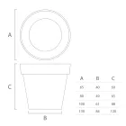 Vazo e madhe e jashtme në polietileni 4 përmasash Prodhuar në Itali - Emporium Viadurini