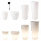 Tenxhere me ndriçim LED shumëngjyrësh ose diellor për kopsht ose dhomë të gjallë - Vasostar Viadurini