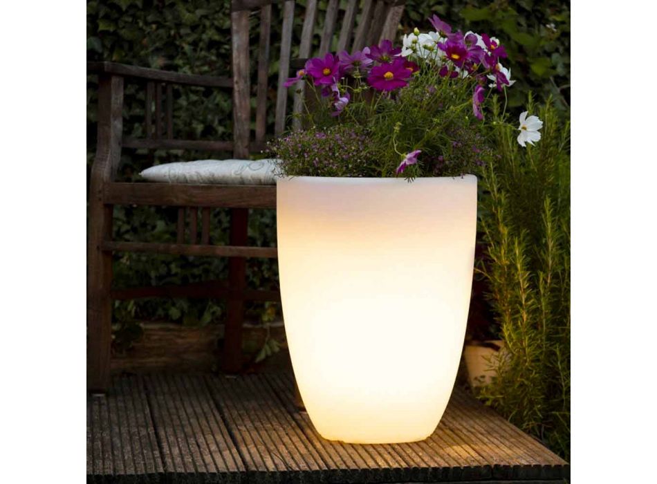 Vazo e ndriçuar Plastike me ngjyra të jashtme dhe të brendshme me dizajn modern - Svasostar Viadurini