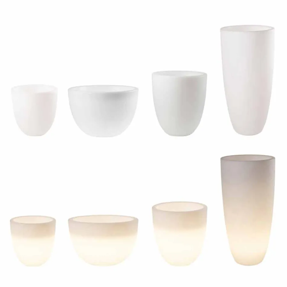 Vazo e ndriçuar Plastike me ngjyra të jashtme dhe të brendshme me dizajn modern - Svasostar Viadurini