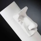 Vazo e bardhe qeramike me insert me ngjyra te punuar me dore ne Itali - Monte Viadurini