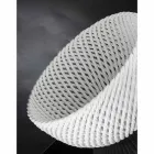 Vazo qeramike e punuar me dorë me Pëlhura të endura Prodhuar në Itali - Napoleon Viadurini