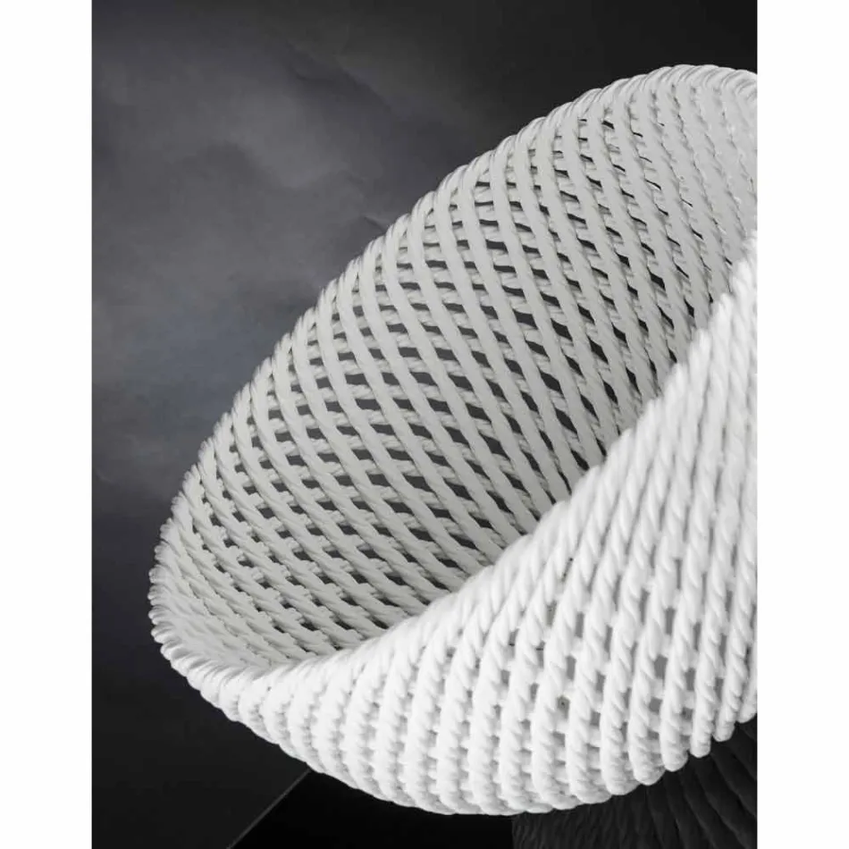 Vazo qeramike e punuar me dorë me Pëlhura të endura Prodhuar në Itali - Napoleon Viadurini