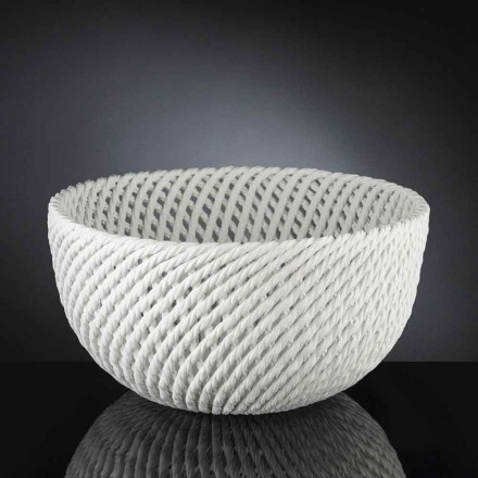 Vazo qeramike e punuar me dorë me Pëlhura të endura Prodhuar në Itali - Napoleon Viadurini