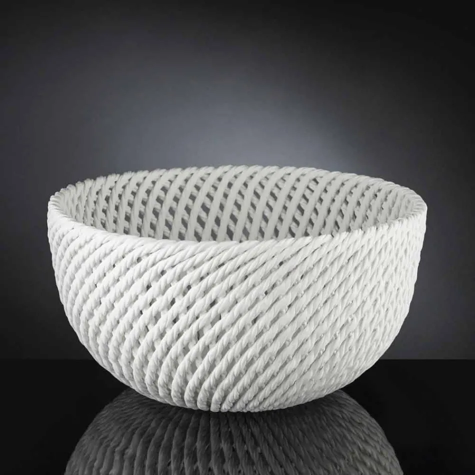 Vazo qeramike e punuar me dorë me Pëlhura të endura Prodhuar në Itali - Napoleon Viadurini