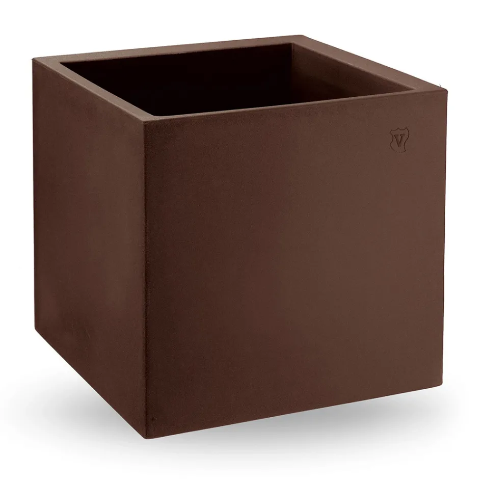 Vazo në formë kubike polietileni me ngjyrë Prodhuar në Itali - Tonello Viadurini