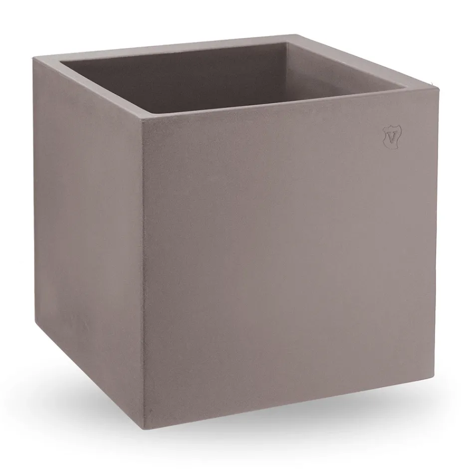 Vazo në formë kubike polietileni me ngjyrë Prodhuar në Itali - Tonello Viadurini