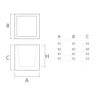 Vazo në formë kubike polietileni me ngjyrë Prodhuar në Itali - Tonello Viadurini
