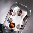 Vazo qelqi në lulëzim Murano me detaje me ngjyra Prodhuar në Itali - Trapani Viadurini