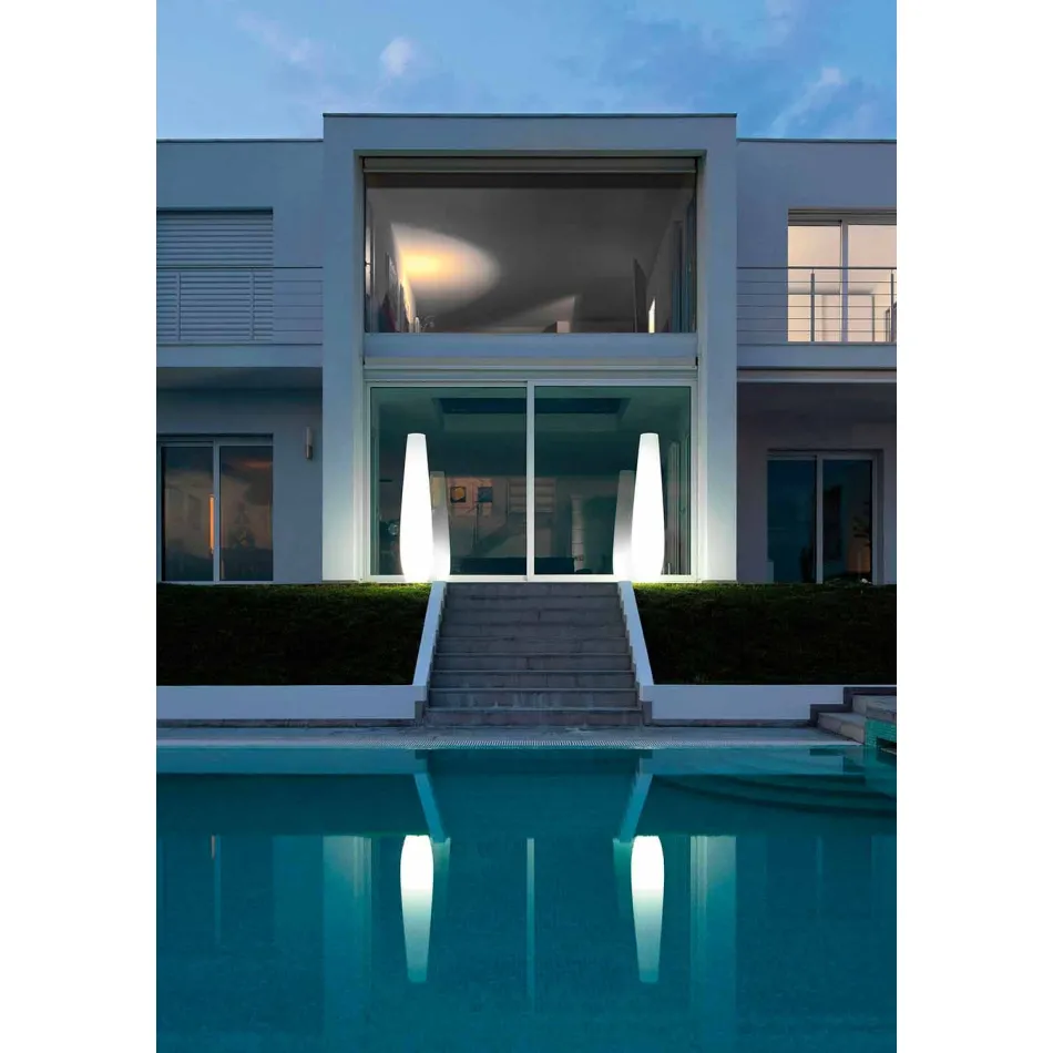 Vazo me shkëlqim në natyrë me dritë LED në polietileni prodhuar në Itali - Nadai Viadurini