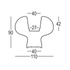 Vazo ndriçuese në natyrë në polietileni me dritë LED të prodhuar në Itali - Boba Viadurini