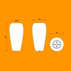 Vazo e ndritshme në natyrë në polietileni me dizajn modern - Lëkura nga Myyour Viadurini