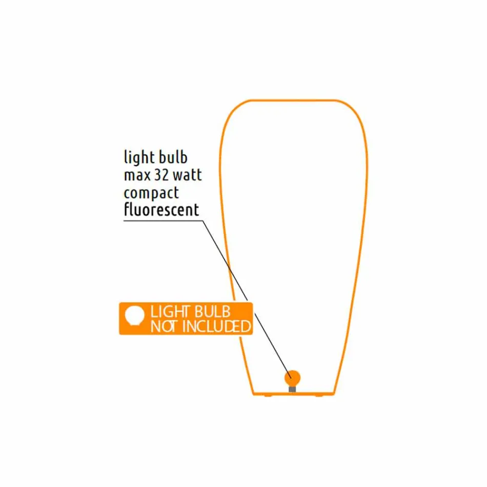 Vazo e ndritshme në natyrë në polietileni me dizajn modern - Lëkura nga Myyour Viadurini