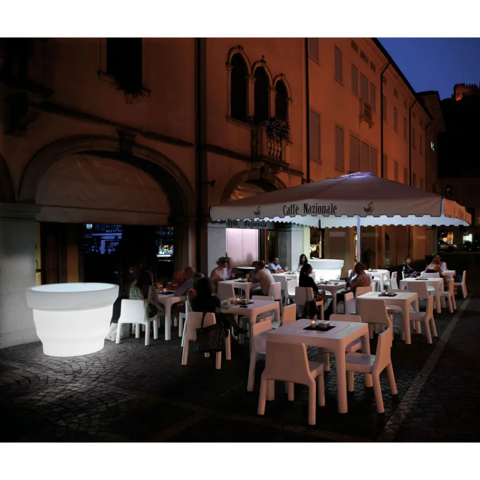 Vazo kopshti e ndritshme polietileni me LED Prodhuar në Itali - Poldo Viadurini