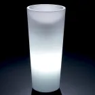 Vazo e gjatë shtëpie në polietileni të bardhë Prodhuar në Itali - Devid Viadurini