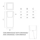 Vazo e gjatë shtëpie në polietileni të bardhë Prodhuar në Itali - Devid Viadurini