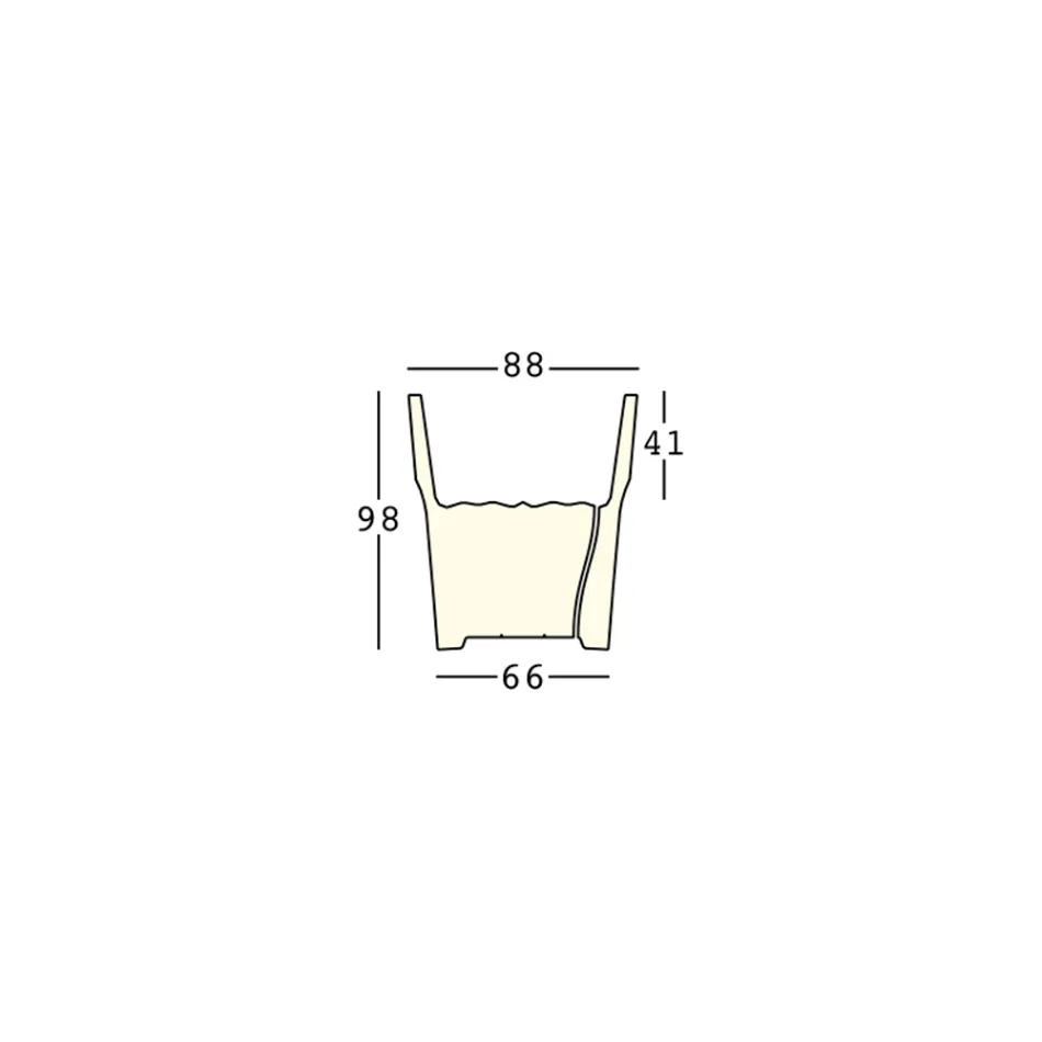 Vazo ndritëse dekorative në polietileni me dritë LED Prodhuar në Itali - Pucca Viadurini