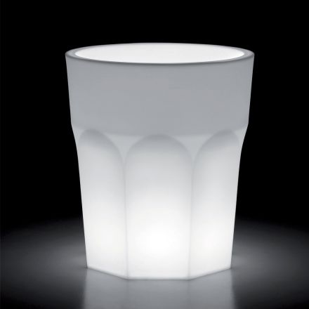 Vazo ndritëse dekorative në polietileni me dritë LED Prodhuar në Itali - Pucca Viadurini