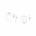 Vazo me shkëlqim në plastikë për ambiente të jashtme ose të brendshme, 3 dimensione - Gem nga Myyour Viadurini