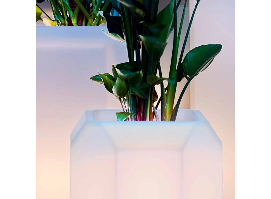 Vazo me shkëlqim në plastikë për ambiente të jashtme ose të brendshme, 3 dimensione - Gem nga Myyour Viadurini