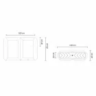 Vazo me shkëlqim në plastikë për ambiente të jashtme ose të brendshme, 3 dimensione - Gem nga Myyour Viadurini