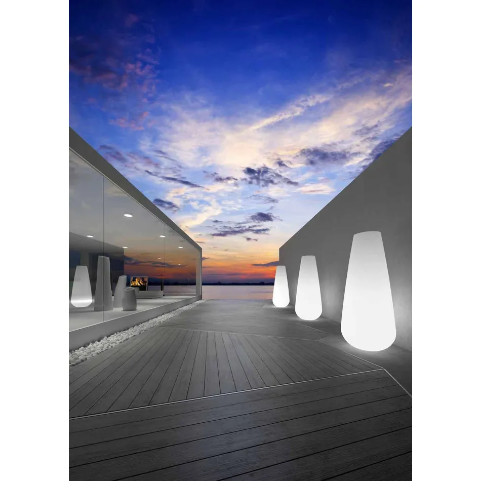 Vazo me shkëlqim për dizajn në natyrë në polietileni prodhuar në Itali - Menea Viadurini