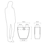 Vazo kopshti me ngjyra moderne në polietileni Prodhuar në Itali - rrjedh Viadurini