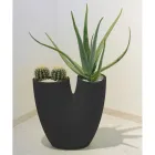 Vazo kopshti me ngjyra moderne në polietileni Prodhuar në Itali - rrjedh Viadurini