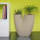 Vazo kopshti me ngjyra moderne në polietileni Prodhuar në Itali - rrjedh Viadurini