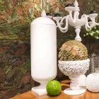 Vazo e bardhë qeramike e punuar me dorë prodhuar në Itali - Chantal Viadurini