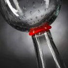 Vazo qelqi Murano në lulëzim Transparente Moderne prodhuar në Itali - Copernicus Viadurini