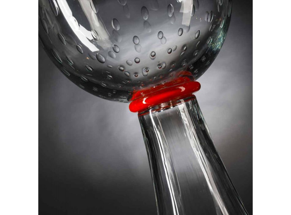 Vazo qelqi Murano në lulëzim Transparente Moderne prodhuar në Itali - Copernicus Viadurini