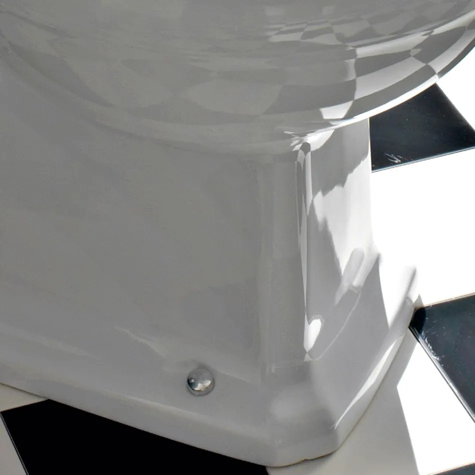 Vazë Klasike Monoblock Veshje në Qeramikë të Bardhë e bërë në Itali - Marwa Viadurini