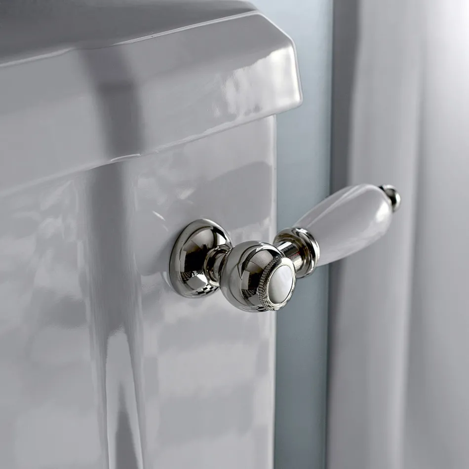 Vazë Klasike Monoblock Veshje në Qeramikë të Bardhë e bërë në Itali - Marwa Viadurini