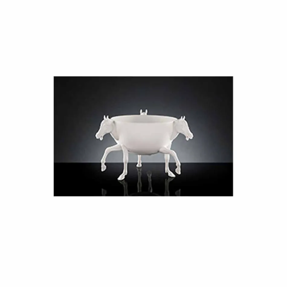 Vazo dekorative shtëpie në qeramikë të bardhë ose ari 24k prodhuar në Itali - Xhaka Viadurini