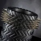 Vazo zbukuruese qeramike e zezë Matt Made - Xhungël Viadurini