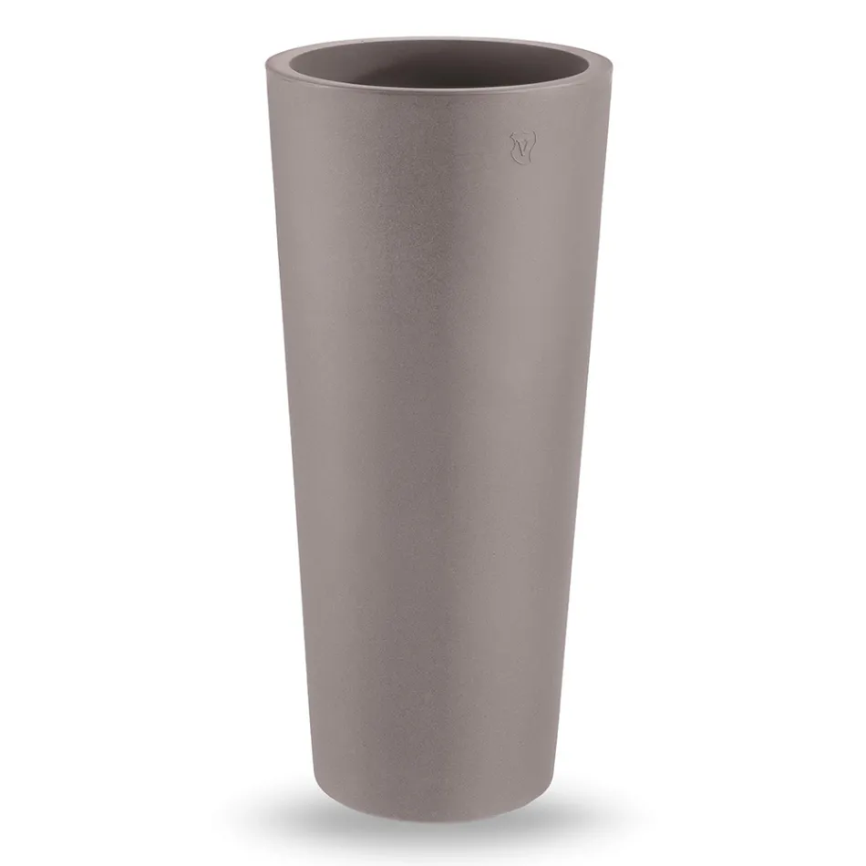 Vazo e rrumbullakët në natyrë me polietileni me ngjyrë Prodhuar në Itali - Nippon Viadurini