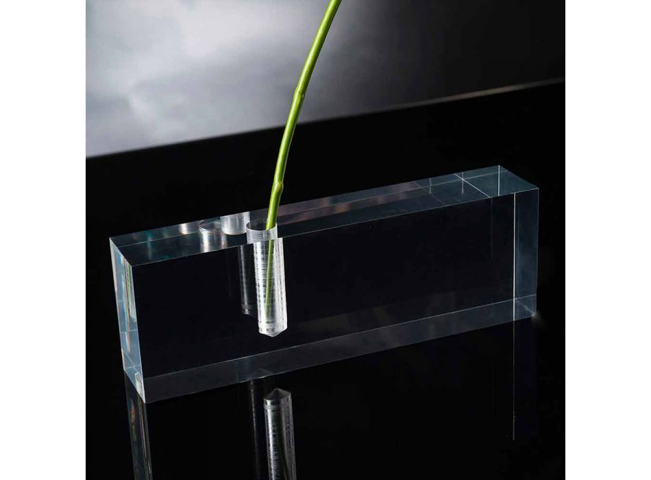 Vazo Lule Moderne Transparente me Plexiglas prodhuar në Itali - Unike Viadurini